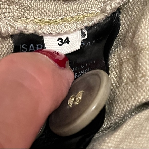 Isabel Marant Etoile Raluni Cropped Pouch Pocket Pants in Light Beige 34 US 2 - Picture 13 of 16